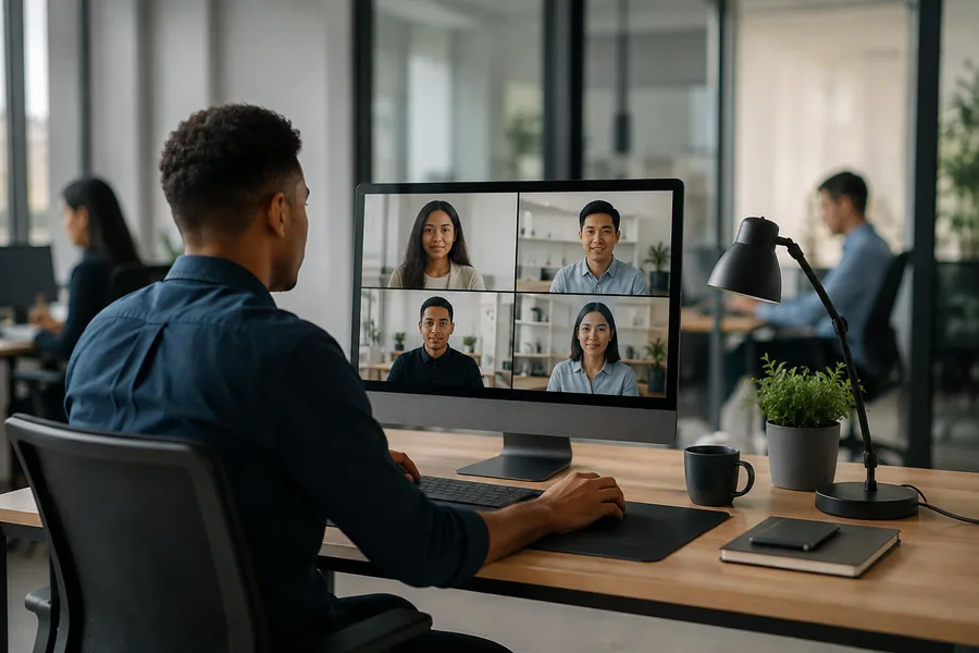 Suivi d'un recrutement en gestion autonome, en visioconférence avec l'équipe cliente