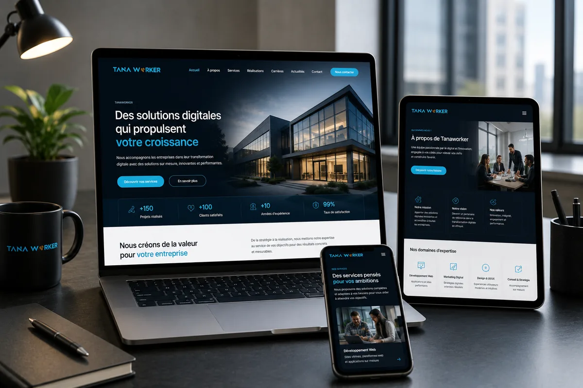 Exemple de r&eacute;alisation : Site Corporate