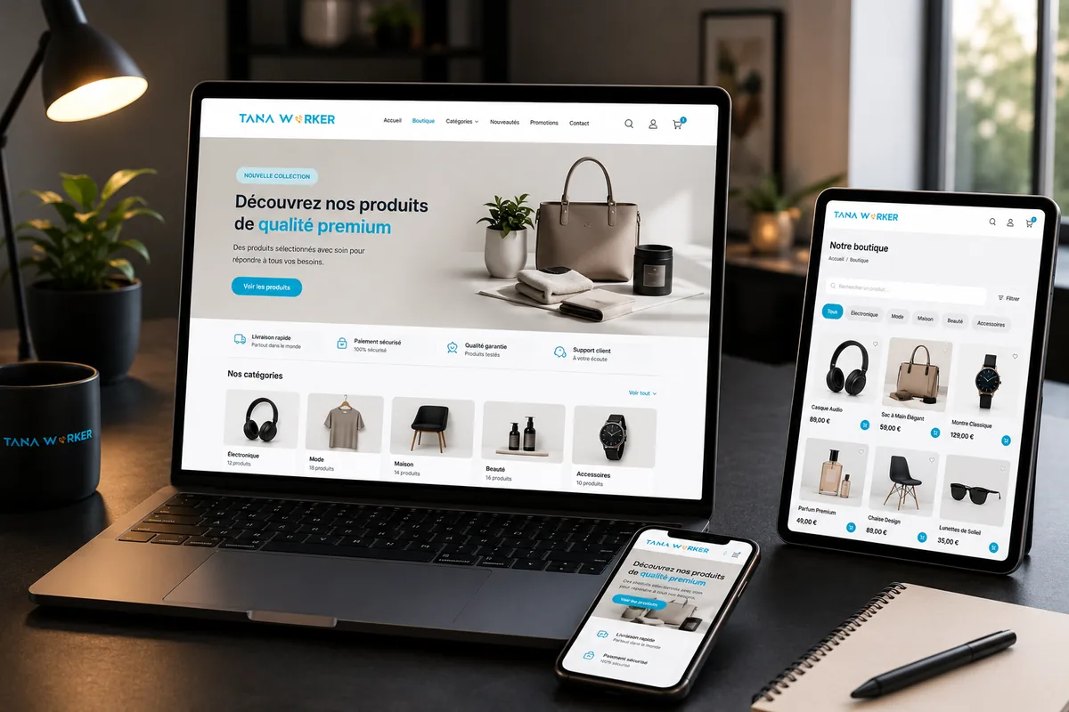 Exemple de r&eacute;alisation : Boutique E-commerce